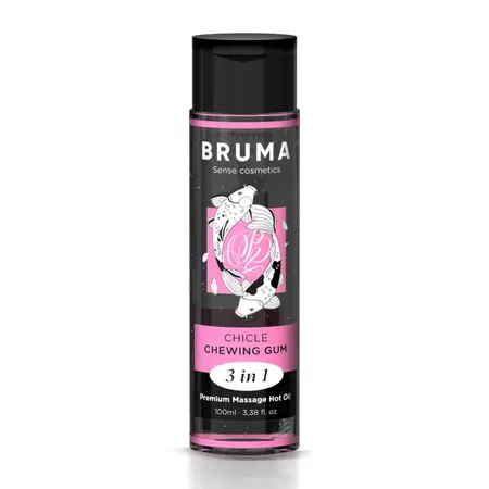 BRUMA Premium 3-u-1 Masažno ulje Žvakaća guma 100 ml Veganska formula