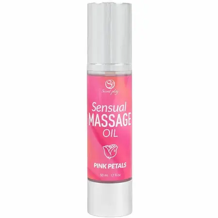 Secret Play Pink Petals Massage Oil 50ml - Aroma ruže, Airless pumpa