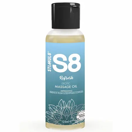 S8 Refresh Cotton Massage Oil 125 ml - Hranljivi miris French Plum & Cotton