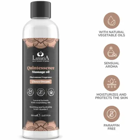 Intimateline Luxuria Massage Oil Chocolate 150ml - Hranljiv i aromatičan