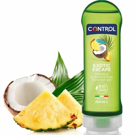 Control 2-u-1 Egzotični masažni gel i gel za uživanje 200ml, bez parabena