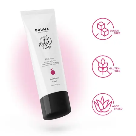 BRUMA Aloe Vera gel za klizanje na bazi vode Bubblegum 100ml - hidratantna formula