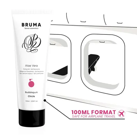 BRUMA Aloe Vera gel za klizanje na bazi vode Bubblegum 100ml - hidratantna formula