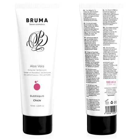 BRUMA Aloe Vera gel za klizanje na bazi vode Bubblegum 100ml - hidratantna formula