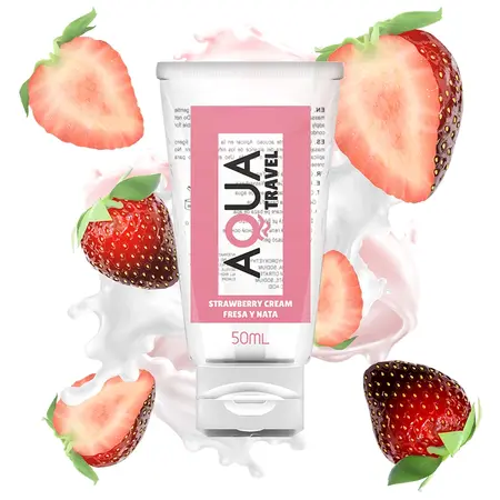 AQUA Travel lubrikant na bazi vode krema od jagode 50ml kompaktna veličina