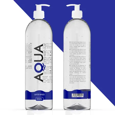AQUA Quality Water-Based Lubricant 1000ml - Odorless, Skin-Friendly Formula