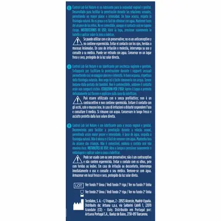 Control Lub Gel Nature Water-Based Intimate Gel 75ml Bez Parabena