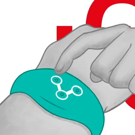 WATCHME Akvamarin bežični pametni sat kontroler – Urbani dizajn, IPX7