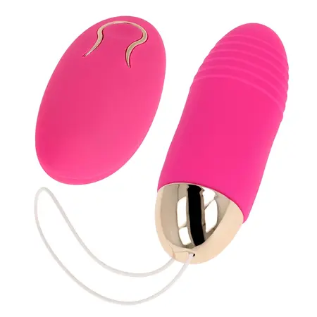 OHMAMA Vibrating Egg Pink 10 Modes Remote Control Compact Silicone