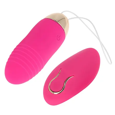 OHMAMA Vibrating Egg Pink 10 Modes Remote Control Compact Silicone