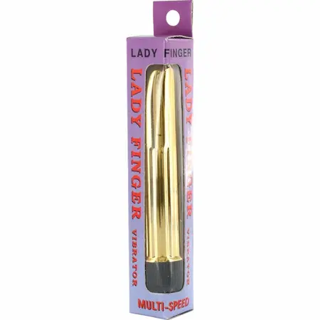 Seven Creations Ladyfinger Gold Mini Vibrator 11cm - Compact Metallic Design