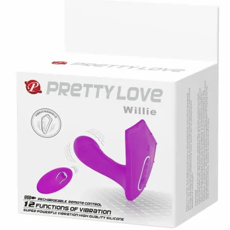Pretty Love Willie Silicone Remote-Controlled Intimate System, Pink