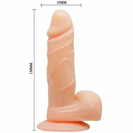 Baile Prime Dong Vibrirajuća i rotirajuća intimna mašina Prirodna 22 cm