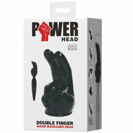 Baile Power Head Black Hand-Shaped Attachment for Massager TPR