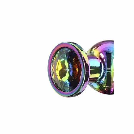ToyJoy Twilight Bum Bijou Srednji aluminijumski čep sa duginim draguljem 11cm