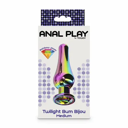 ToyJoy Twilight Bum Bijou Srednji aluminijumski čep sa duginim draguljem 11cm