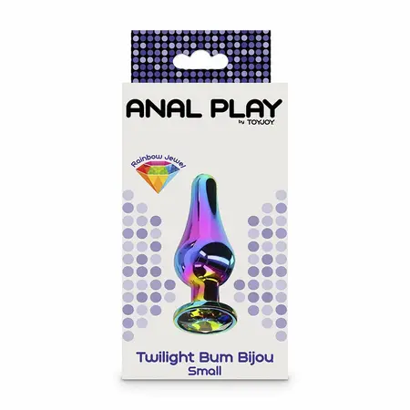 ToyJoy Twilight Bum Bijou Mali aluminijumski čep sa duginim kristalom 9.2cm