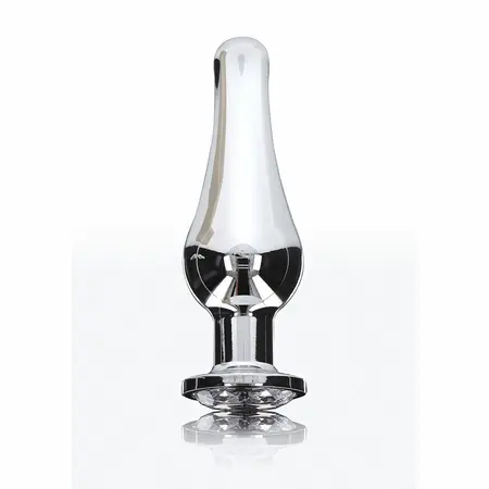 ToyJoy Diamond Bum Bijou Veliki – Aluminijumski čep sa srebrnim draguljem, 13 cm