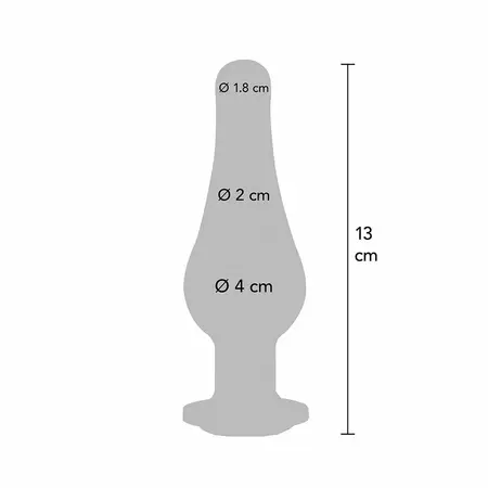 ToyJoy Diamond Bum Bijou Veliki – Aluminijumski čep sa srebrnim draguljem, 13 cm