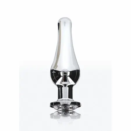 ToyJoy Diamond Bum Bijou Srednji aluminijumski čep sa srebrnim akcentom 11cm
