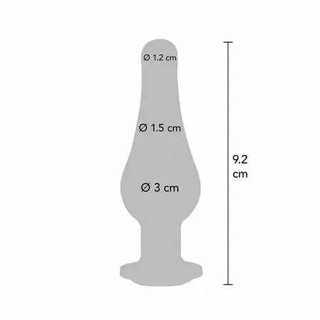 ToyJoy Diamond Bum Bijou Mali srebrni čep sa dekorativnim draguljem 9.2cm