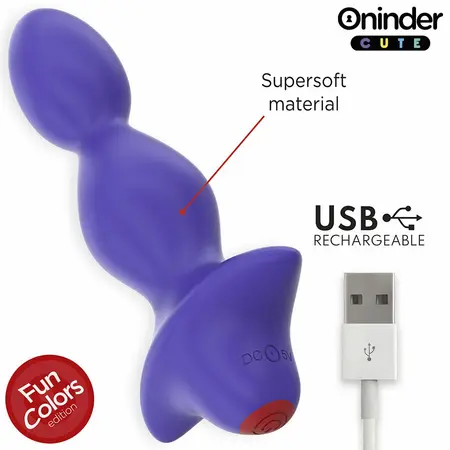 ONINDER Cute vibrirajući intimni čep Ljubičasti – Aplikacijski kontrolisan, 13.5 cm