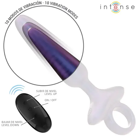 INTENSE Marlon Model 4 Vibrating Silicone Plug with Remote, Black
