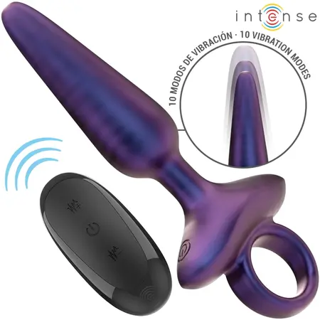 INTENSE Marlon Model 4 Vibrating Silicone Plug with Remote, Black