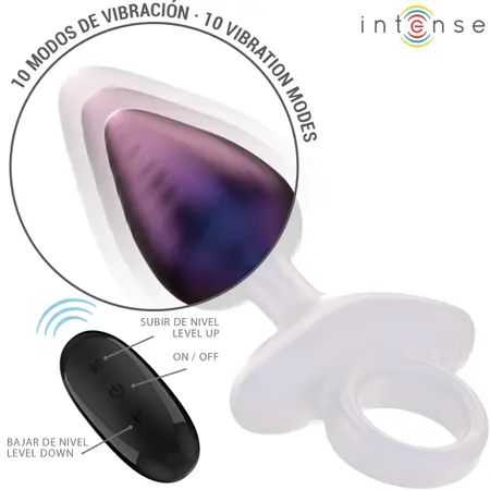 INTENSE Michael Rechargeable Vibrating Plug with Remote Control, Black