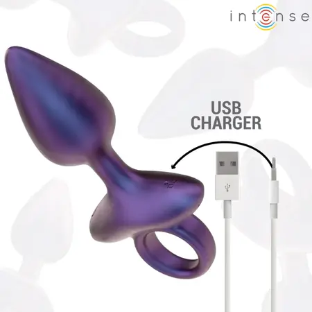 INTENSE Michael Rechargeable Vibrating Plug with Remote Control, Black