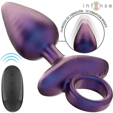 INTENSE Michael Rechargeable Vibrating Plug with Remote Control, Black