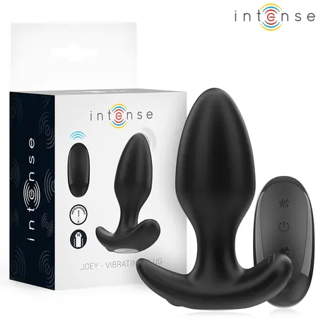 Intense Joey Wireless Anal Device 10 Vibration Modes Black Silicone 10cm