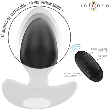 Intense Joey Wireless Anal Device 10 Vibration Modes Black Silicone 10cm