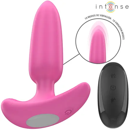 INTENSE ROSS Pink Intimate Plug 10 Vibration Modes Remote 11cm