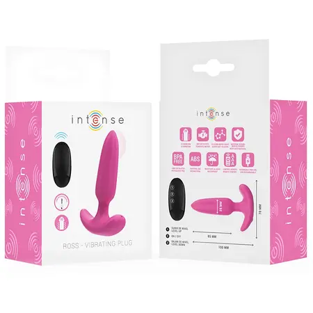 INTENSE ROSS Pink Intimate Plug 10 Vibration Modes Remote 11cm