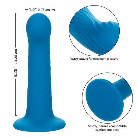 CalExotics Wave Rider Ripple Plavi Silikonski Čep sa Usisnom Bazom