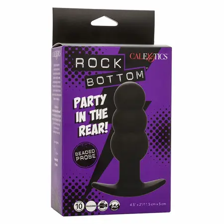 CalExotics Rock Bottom Zrnasti Silikonski Proba 10 Režima Crni Punjiv