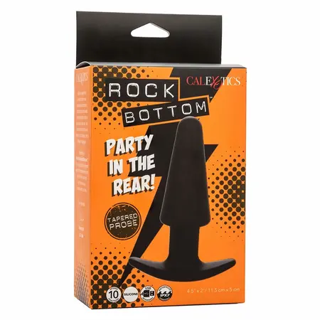 CalExotics Rock Bottom Suženi Silikonski Crni Čep 10 Režima USB Punjiv