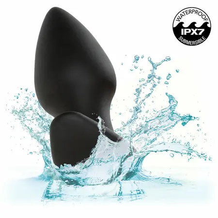 CalExotics Rock Bottom Silikonski Intimni Čep 10 Vibracija Crni