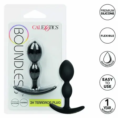CalExotics Boundless 2X Teardrop Čep – Mali Fleksibilni Silikonski Model