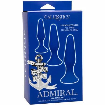 CalExotics Admiral Plavi Silikonski Analni Trening Komplet od 3 Dela
