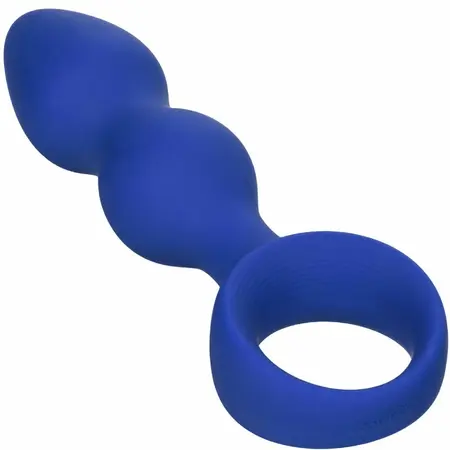 CalExotics Admiral Advanced Blue Silicone Beaded Intimate Plug 12cm