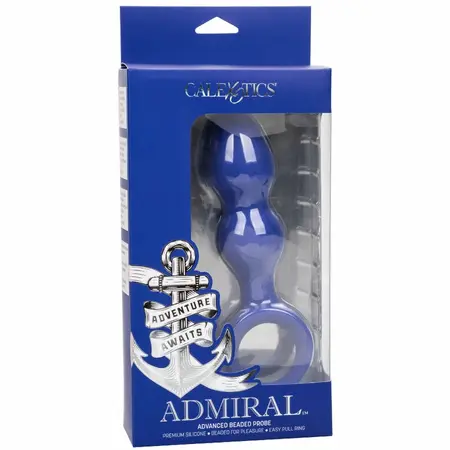 CalExotics Admiral Advanced Blue Silicone Beaded Intimate Plug 12cm