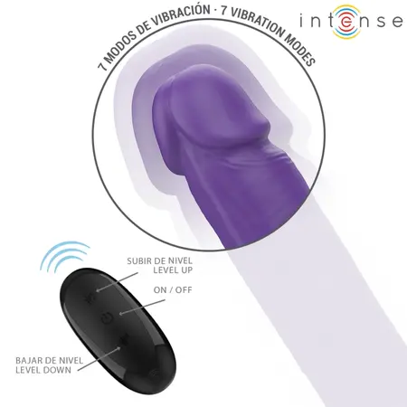 INTENSE Gunter Double Vibrating Model 40cm Purple Remote-Controlled