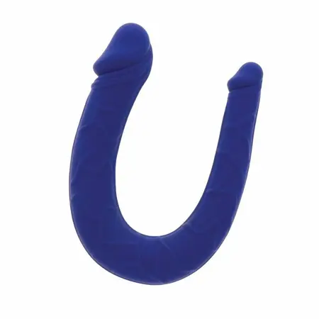 Get Real Mini Dvostruki Model Plavi – Anatomski Silikonski U-Oblik 16 cm
