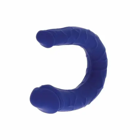 Get Real Mini Dvostruki Model Plavi – Anatomski Silikonski U-Oblik 16 cm