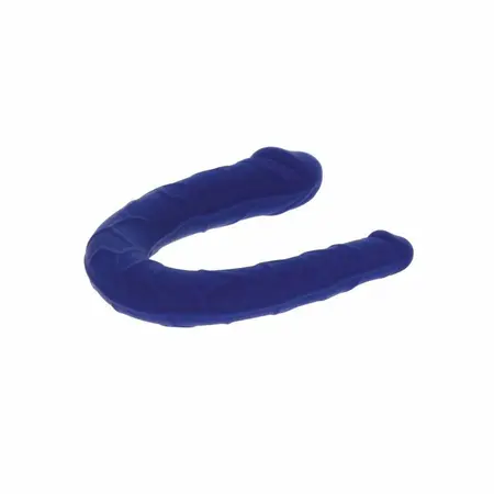 Get Real Mini Dvostruki Model Plavi – Anatomski Silikonski U-Oblik 16 cm