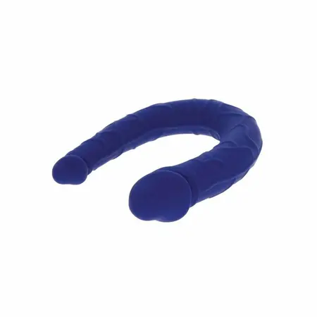 Get Real Mini Dvostruki Model Plavi – Anatomski Silikonski U-Oblik 16 cm