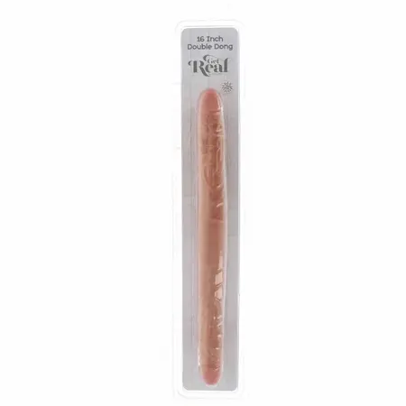 Get Real Double Dong 40 cm Skin – Fleksibilni Dvostrani Model, PVC