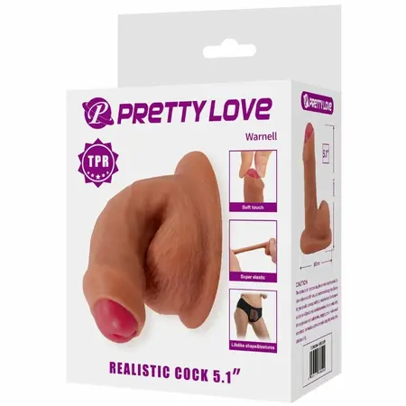 PRETTY LOVE Warnell Elastic Intimate Model 9.5 cm Mulato Color TPR